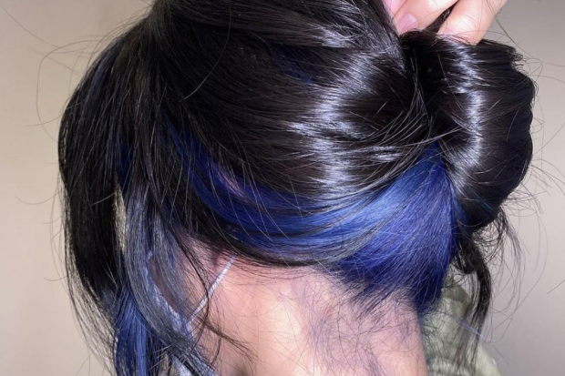 4. "Peek-a-Boo Blue Hair: The Trendy Way to Add Color to Your Hair" - wide 3