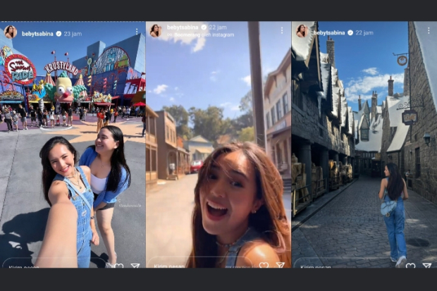 Beby Tsabina di Universal Studio