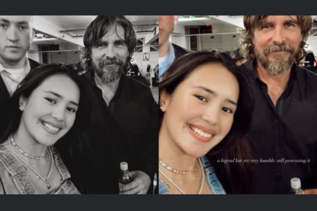 Beby Tsabina bertemu Christian Bale