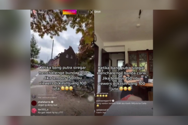 Putra Siregar sawer Bunda Coral Rp100 juta