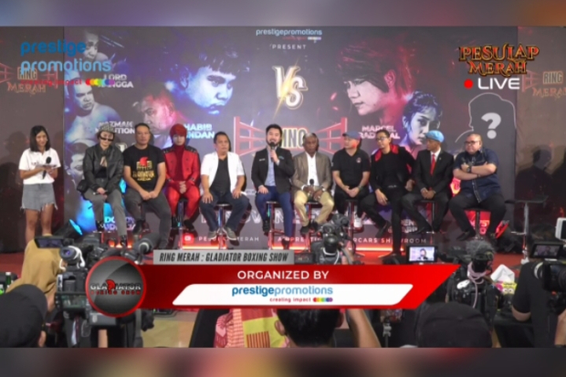 Konferensi pers tanding tinju Ring Merah