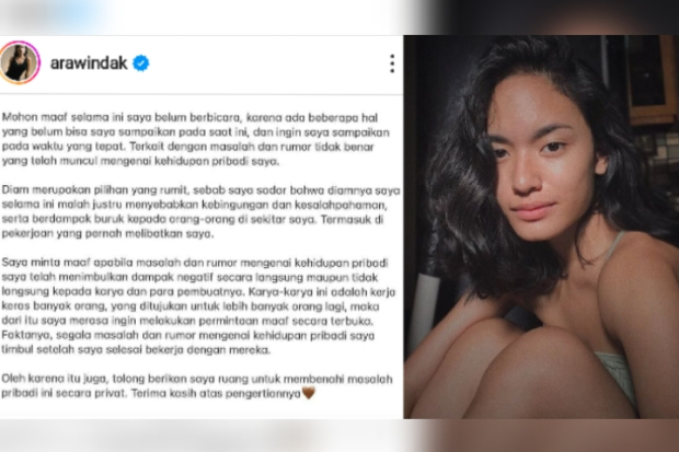 Klarifikasi Arawinda Kirana tentang isu jadi selingkuhan
