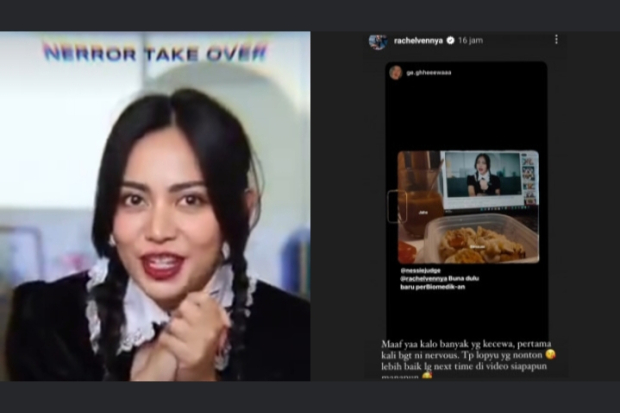 Reaksi Rachel Vennya