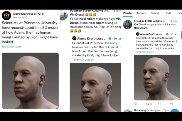 Model 3D disebut mirip Vin Diesel