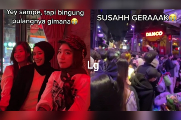 Momen Cici Korea alias Allecia Angeline terjebak di Itaewon