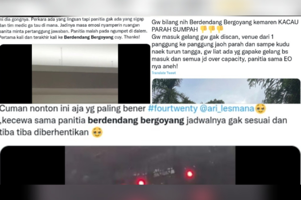 Penonton protes dengan penyelenggaraan Berdendang Bergoyang Festival
