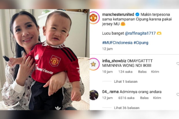 Rayyanza Malik Ahmad debut di akun Manchester United