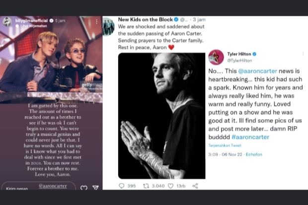 Ucapan duka untuk Aaron Carter