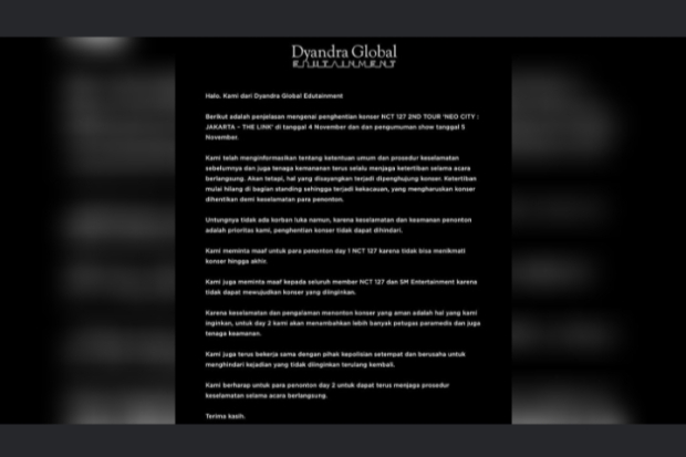 Promottor Dyandra Global Minta Maaf