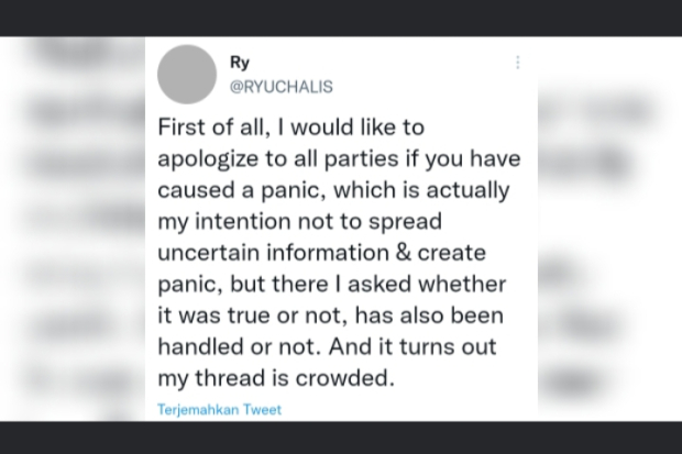 Penyebar Teror Bom Minta Maaf