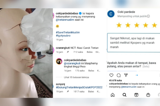 Coki Pardede bela Tretan Muslim usai diserang Kpopers
