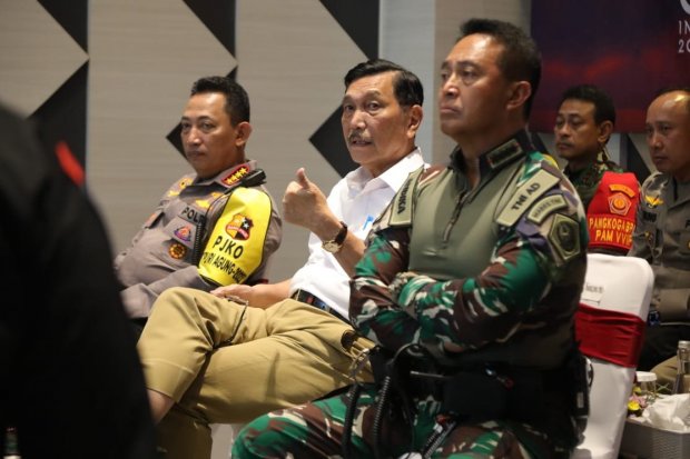 HADIRI TACTICAL FLOOR GAME BERBASIS TEKNOLOGI, MENKO LUHUT: TNI - POLRI SOLID AMANKAN KTT G20 INDONESIA