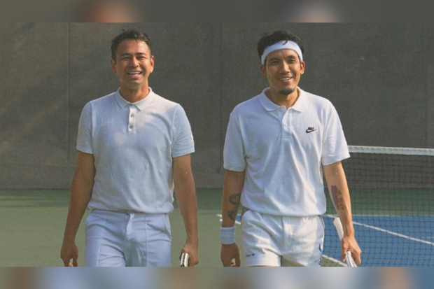 Raffi Ahmad dan Desta Mahendra di Tiba-Tiba Tenis