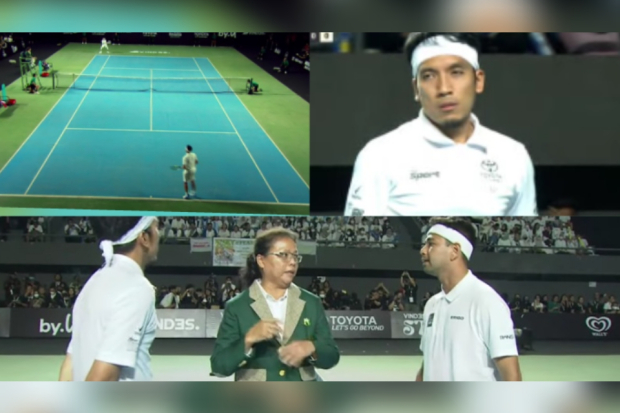 Raffi Ahmad dan Desta Mahendra di Tiba-Tiba Tenis