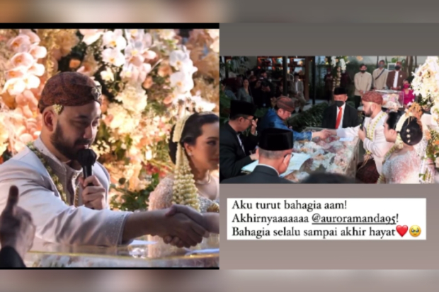Momen Narawastu Indrapradna dan Rachel Amanda menikah