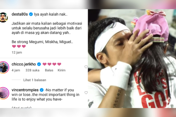 Desta Mahendra kalah di Tiba-Tiba Tenis, tenangkan anaknya yang menangis