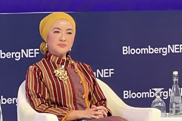 Dirut Pertamina Nicke Widyawati (tiga dari kiri) menghadiri acara BloombergNEF (BNEF) 2022 yang menjadi salah satu rangkaian acara KTT G20 Bali (12/11/2022).