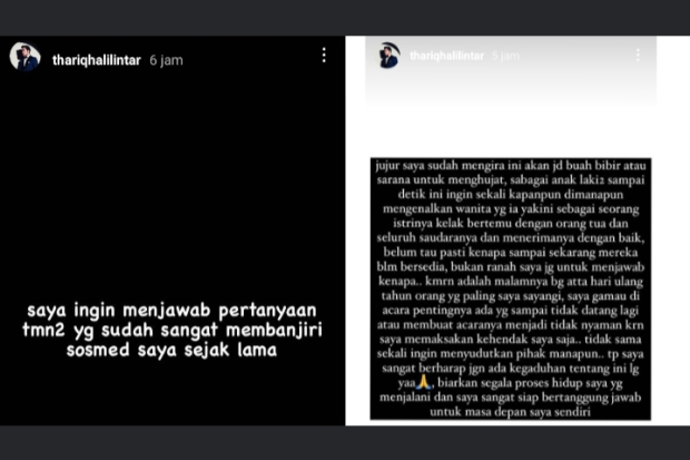 Pernyataan Thariq Halilintar