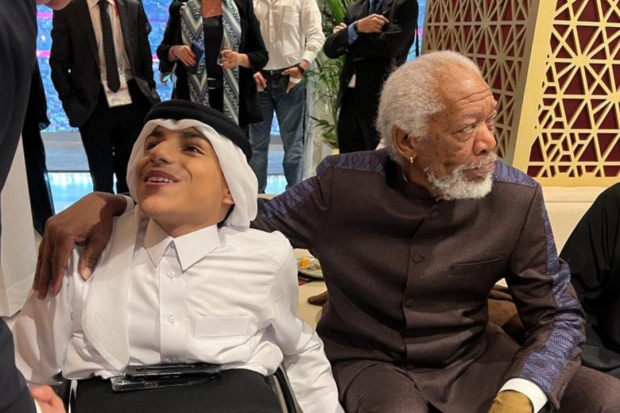Morgan Freeman dan Ghanim Al Muftah