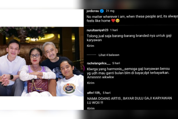 Jordi Onsu diduga belum bayar gaji karyawan Geprek Bensu