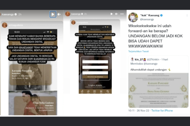 Pernyataan Kaesang Pangarep dan Erina Gudono soal Undangan Pernikahan