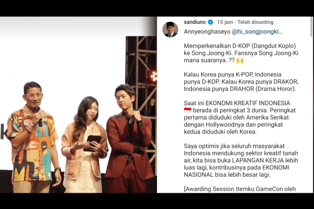 Sandiaga Uno dan Song Joong Ki
