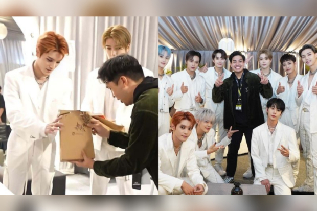 Momen kedekatan Jerome Polin dan NCT 127, Beri hadiah batik
