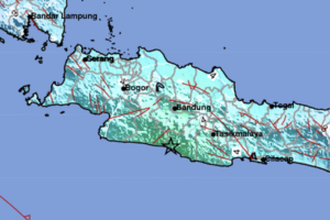 Pusat gempa bumi di Garut, Jawa Barat