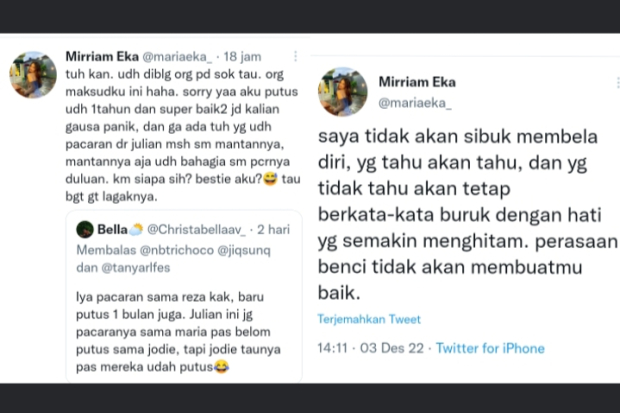 Tanggapan Mirriam Eka Soal Hujatan Netizen