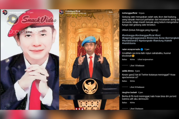 Unggahan terakhir Lord Rangga