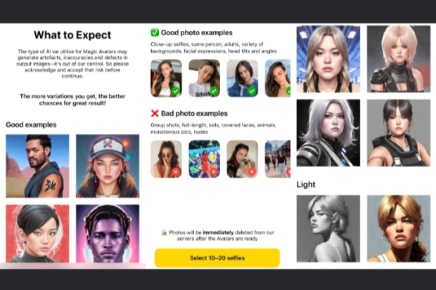 Tahap Pakai Lensa AI Avatar Magic