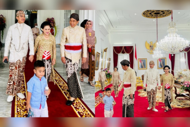 Presiden Jokowi bujuk Al Nahyan pakai beskap di nikahan Kaesang Pangarep