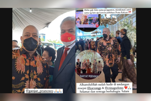 Indro Warkop datang nikahan Kaesang Pangarep