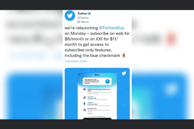 Twitter Rilis Fitur Centang Biru