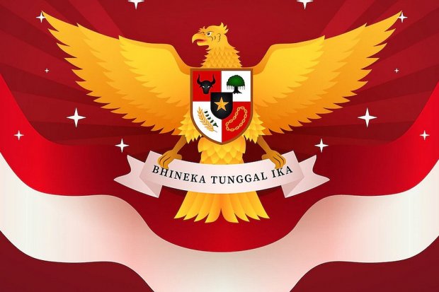 Ilustrasi, lambang negara Republik Indonesia, Pancasila.
