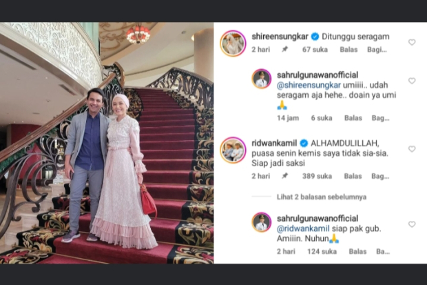 Unggahan Sahrul Gunawan dengan Dine Mutiara Aziz