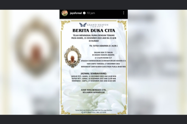 Berita Duka dari Wijaya Saputra (Wijin)