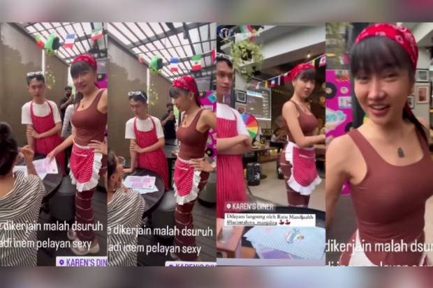 Lucinta Luna jadi pelayan di Karens Diner