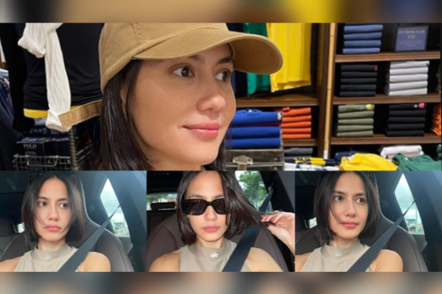 Penampilan Pevita Pearce dengan rambut pendek
