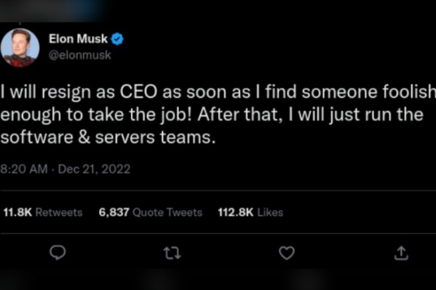 Elon Musk ingin mundur dari posisi CEO Twitter