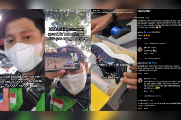 Gading Marten belikan sepatu untuk ojol