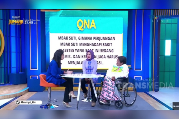 Suti Karno diabetes hingga harus diamputasi