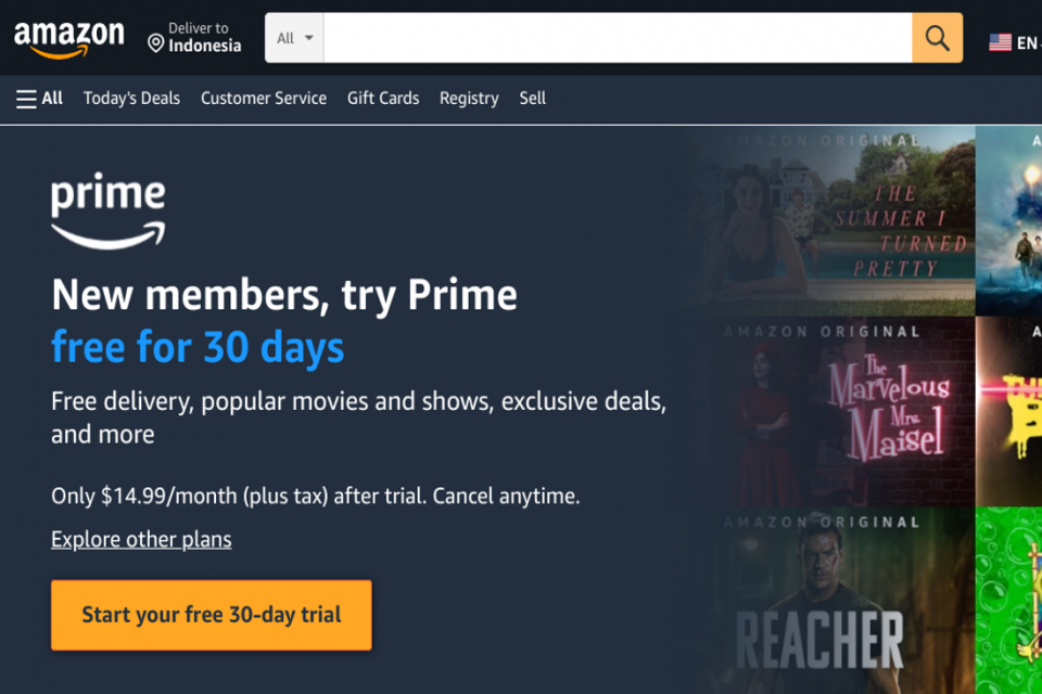 Cara Daftar Amazon Prime