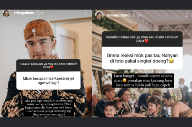Postingan Erina Gudono soal Kaesang Pangarep