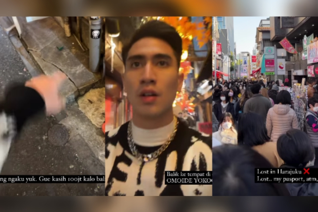 Tas Verrell Bramasta dicopet saat liburan ke Jepang