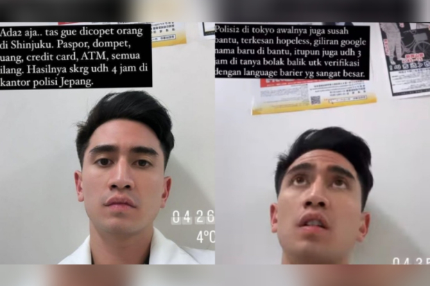 Tas Verrell Bramasta dicopet saat liburan ke Jepang