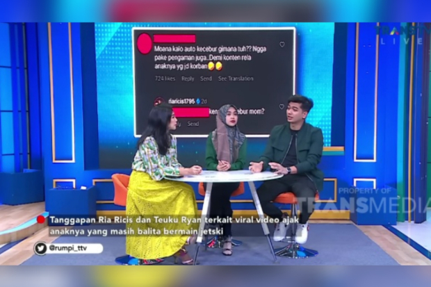 Ria Ricia dan Teuku Ryan bahas soal ajak Moana jet ski