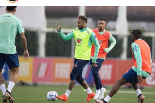 Neymar Jr. saat Latihan