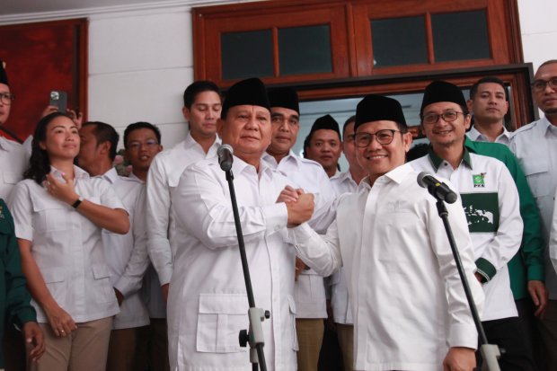 Ketua Umum Gerindra Prabowo Subianto dan Ketua Umum PKB Muhaimin Iskandar (Cak Imin) meresmikan Sekretariat Bersama (Sekber) Gerindra dan PKB