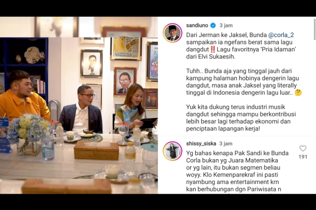Bunda Corla dan Sandiaga Uno